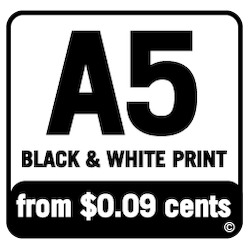 A5 Black & White Print