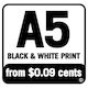 A5 Black & White Print