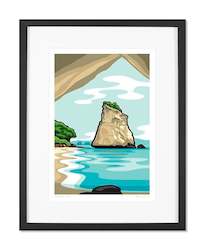 Framed Prints: Cathedral Cove - Art Print by Glenn Jones
