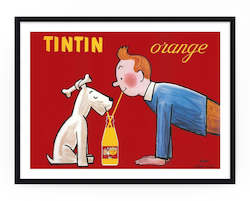 Framed Prints: Tintin Orange Soda