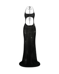 Cactuar Distressed Floor Length Gown Black
