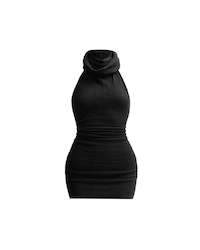 Braska Bell Sleeve Dress / Shrug Black