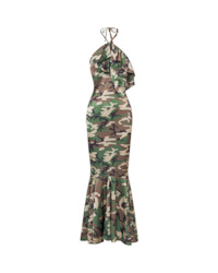 Clothing: JASMINE FRILL GOWN CAMO