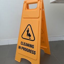 Collapsible Wet Floor / Cleaning in Progress sign