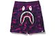 BAPE Purple Camo Shark Sweat Shorts
