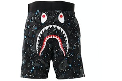 Clothing: BAPE Space Camo Shark Sweat Shorts