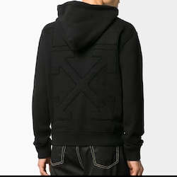 Clothing: Off-White Marker Arrow Hoodie-BLUE