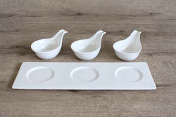 Spoon Saucer Set with Tray