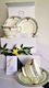 JC Crescent 'Mina' English Cups, Saucers & Side Plates with assorted teaspoons & cake forks