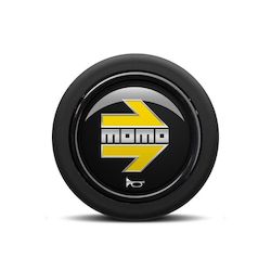 ARROW POLISHED BLACK/YELLOW (ROUND LIP) Horn Button