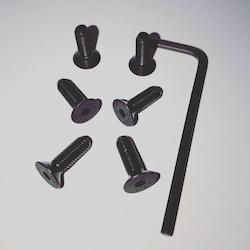 Bicycle and accessory: Black Countersunk Steering Mounting Hardware