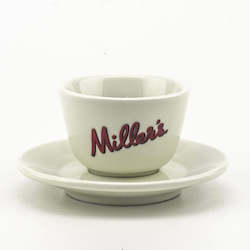 Cafe: Miller's Coffee Flat White Cup & Saucer | Set of 2