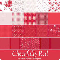 Pre Cuts 1: Cheerfully Red White FQ Bundle (10) - Riley Blake Design