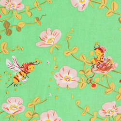 Nanny Bee Green FAT QUARTER - Heather Ross 20th Anniversary Collection