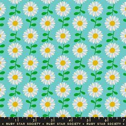 Yardage: Flowerland Field of Flowers Turquoise (FQ) - Melody Miller Ruby Star Society
