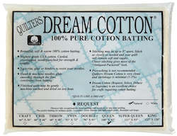 Notions: Request 100% Cotton Batting - Quilterâs Dream
