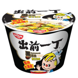 Frontpage: Nissin Black Garlic Oil Tonkotsu Ramen Cup Box