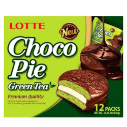 Treat Boxes: Lotte Green Tea Choco Pie Treat Box