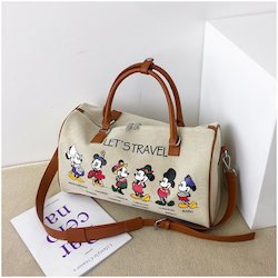 Internet only: Mickey cartoon canvas handbag