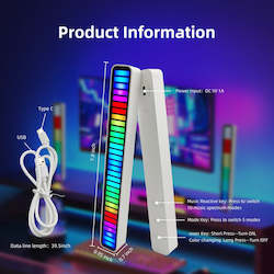 Internet only: Dazzle Light 32 RGB Voice Controlled Music Atmosphere Lamp Rhythm Lamp