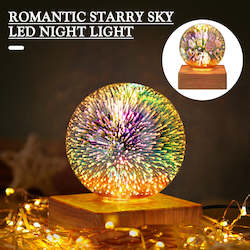 USB 3D Firework Crystals Ball Night Light