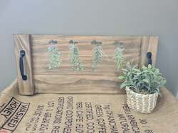 Homewares: Herbs Pine Serving Board
