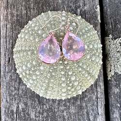 Brazilian rose quartz earrings
