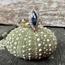 Jewellery: Australian sapphire and diamond ring