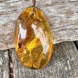 Baltic amber freeform pendant