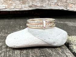Jewellery: Fine Unity ring in sterling and 9Ct gold