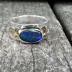 Jewellery: Black opal Amore ring