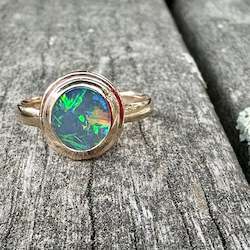 Jewellery: Black opal ring