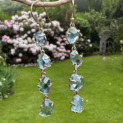Jewellery: Wild at heart aquamarine earrings