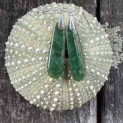 Jewellery: Marsden Flower greenstone earrings