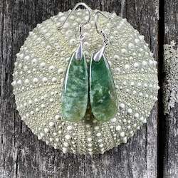 Jewellery: Small Marsden Flower greenstone earrings