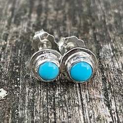 Jewellery: Sleeping Beauty Turquoise Stud Earrings