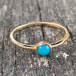 14ct Gold and Sleeping Beauty Turquoise Ring