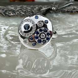 Jewellery: The Sapphire and diamond painters palette ring