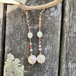 Jewellery: Long AA freshwater pearl earrings