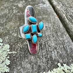 Turquoise multi stone ring