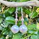 Freshwater pearl and tourmaline earrings