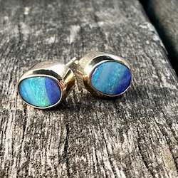 Australian boulder opal stud earrings
