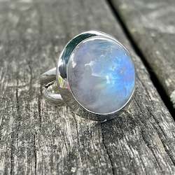 Jewellery: Rainbow moonstone ring