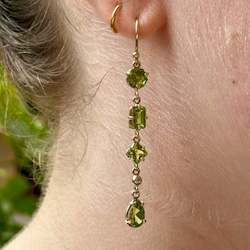 Peridot and diamond wild at heart earrings