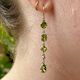 Peridot and diamond wild at heart earrings