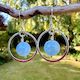 Aquamarine hoop earrings