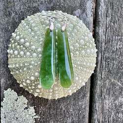 Small New Zealand greenstone earrings