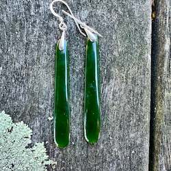 New Zealand greenstone matched earrings