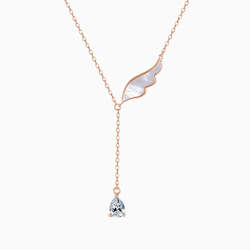 Jewellery: Evangeline Wing Necklace in s925 with rose gold plating