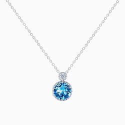 Jewellery: Isabel Blue Crystal Necklace in s925
